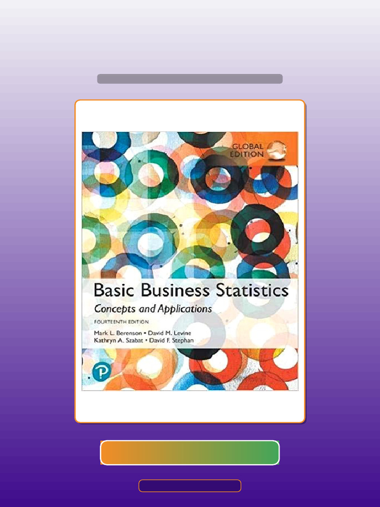 Basic Business Statistics Global Edition 14th Edition Ebook and ...