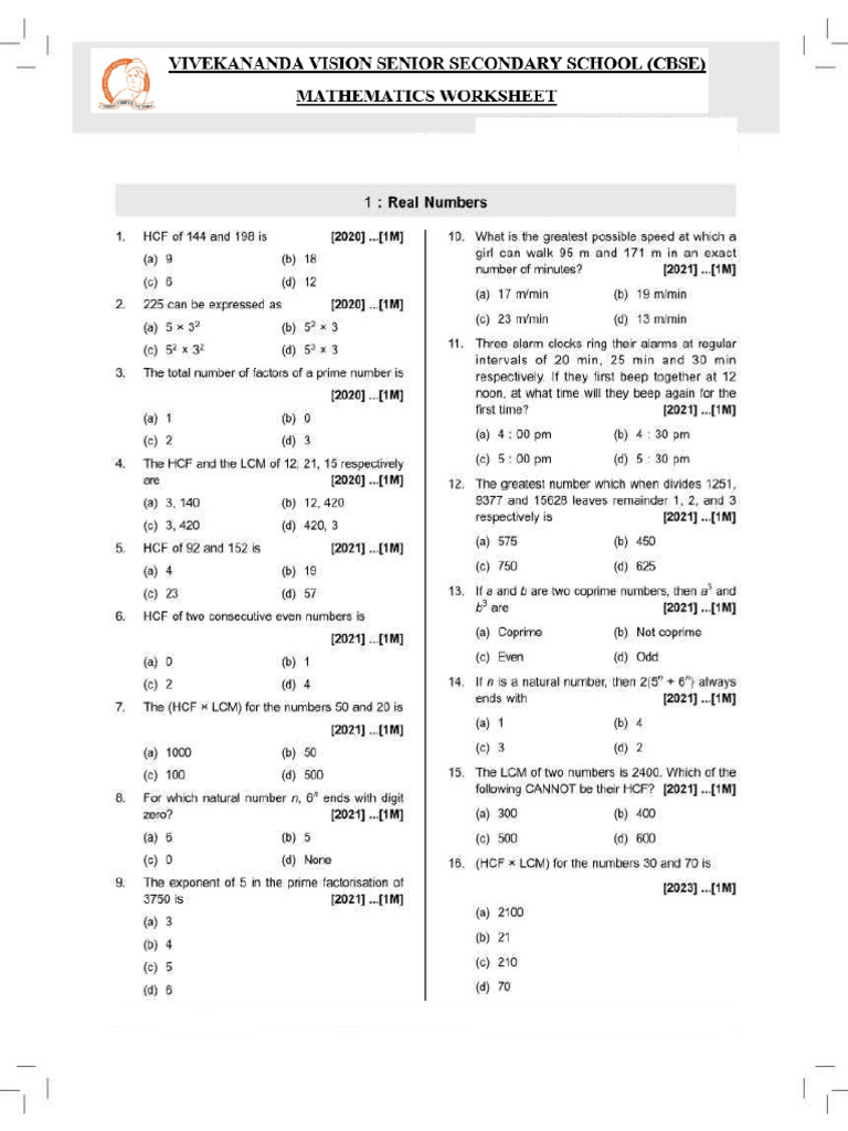 Maths Chapterwise PYQ EDTD | PDF