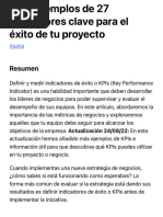 27 KPIs Clave para el Éxito Empresarial | PDF | Indicador de ...