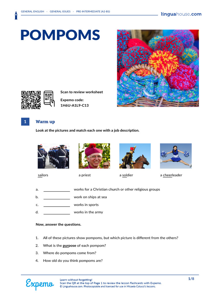 Pompoms: History and Uses Explained | PDF | Adjective