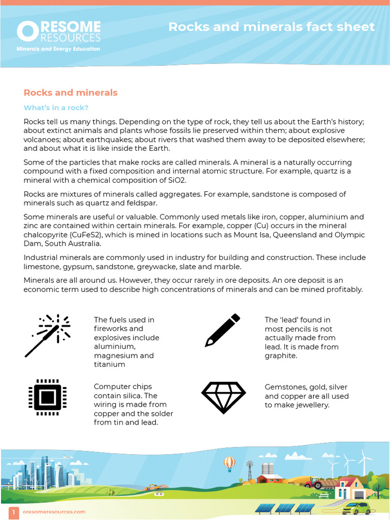 Rocks and Minerals Overview Guide | PDF | Minerals | Rock (Geology)