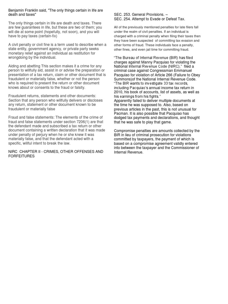 Penalty Pdf Fraud Making False Statements