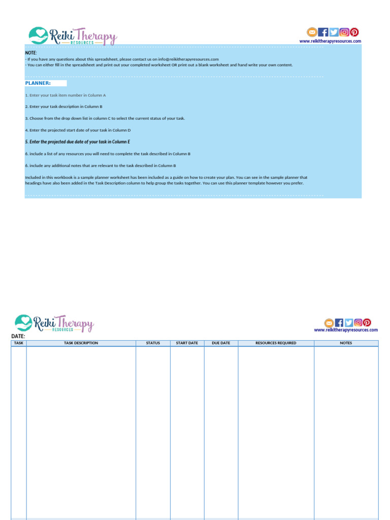 Reiki Business Plan Template | PDF