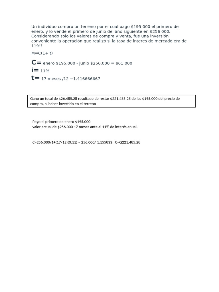 Tarea 1 de Mate Financiera | PDF