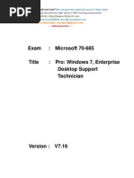 Microsoft 70 685