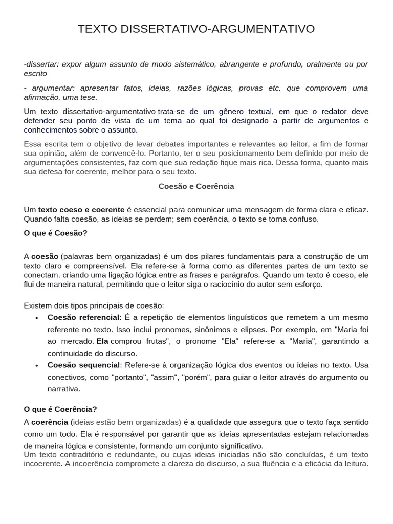 Estrutura do Texto Dissertativo-Argumentativo | PDF | Aquecimento ...