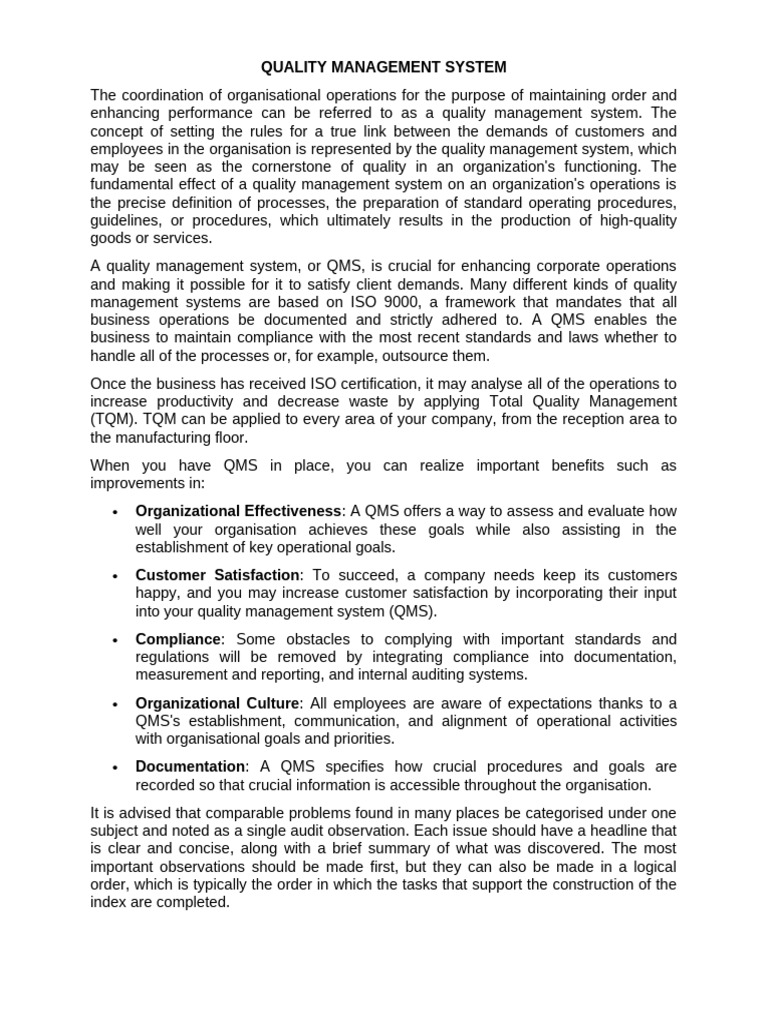 Understanding Quality Management Systems | PDF | Quality Management ...