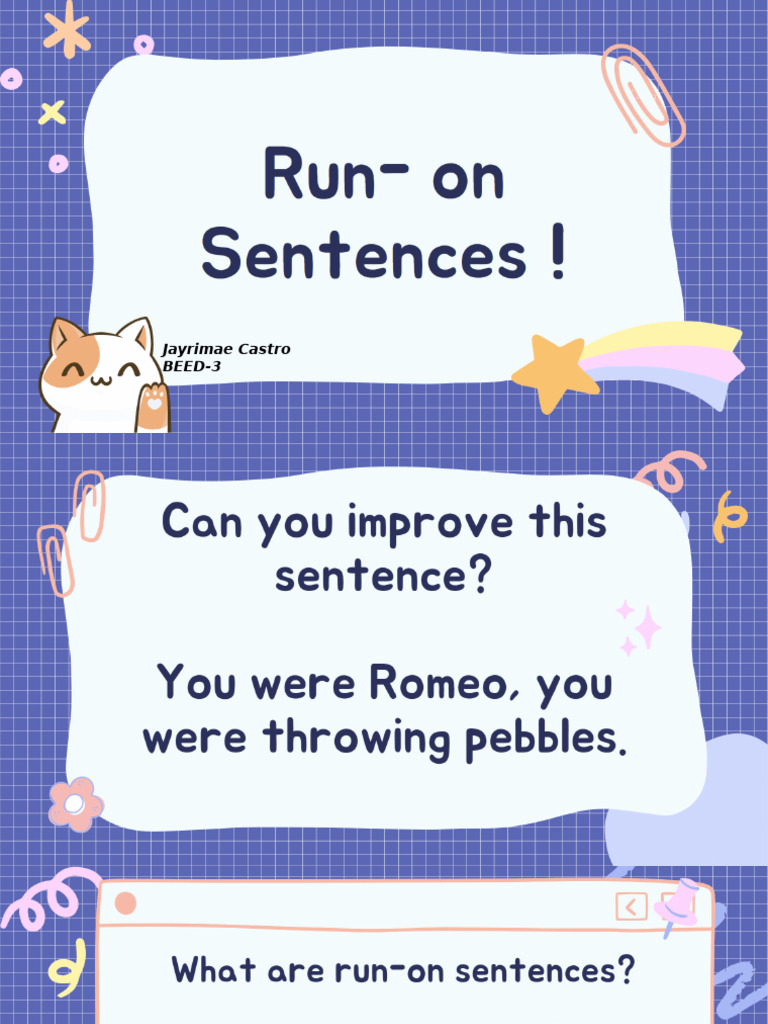 Run On Sentences | PDF