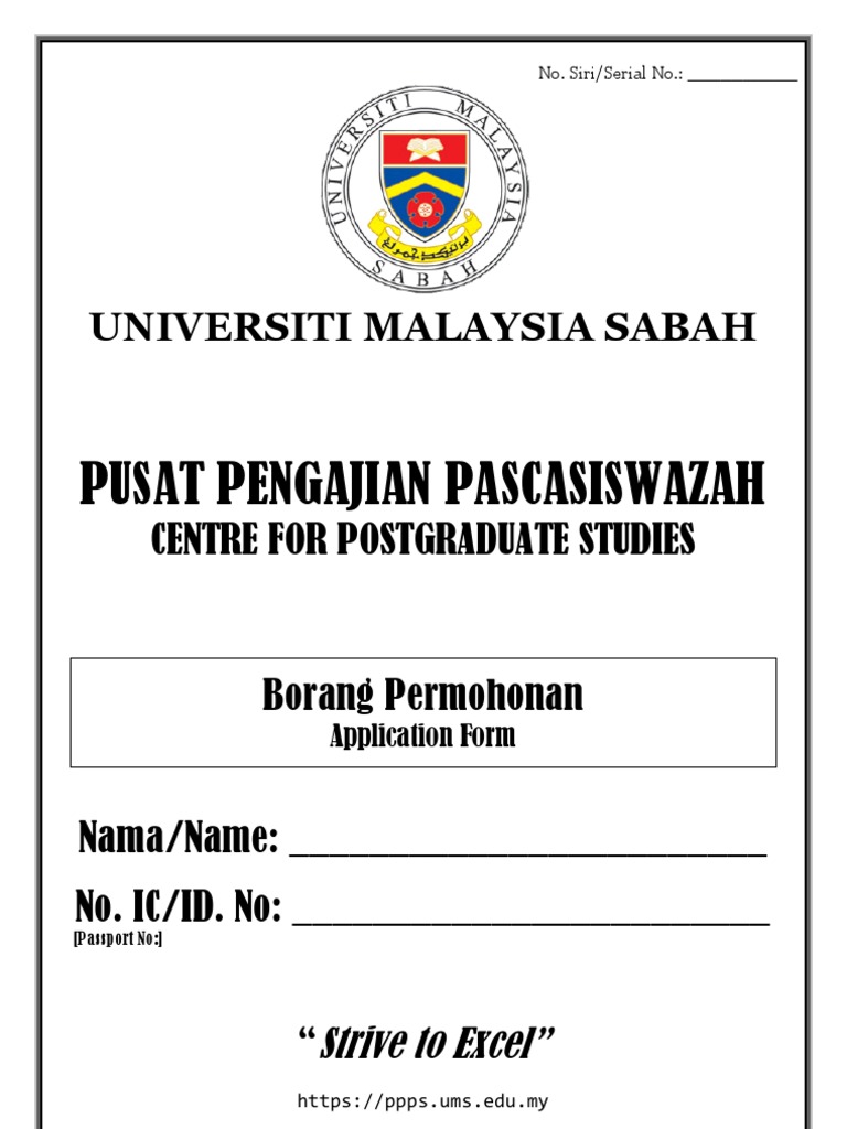 UMS Postgraduate Application Guidelines | PDF