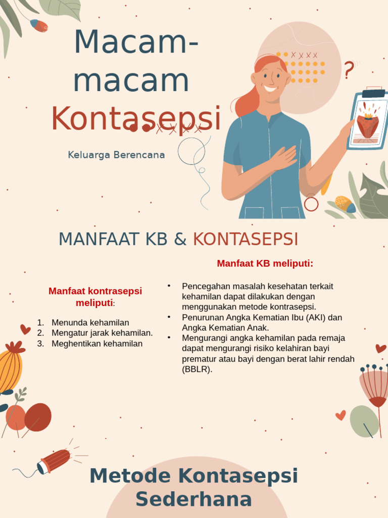 Manfaat dan Metode Kontasepsi KB | PDF