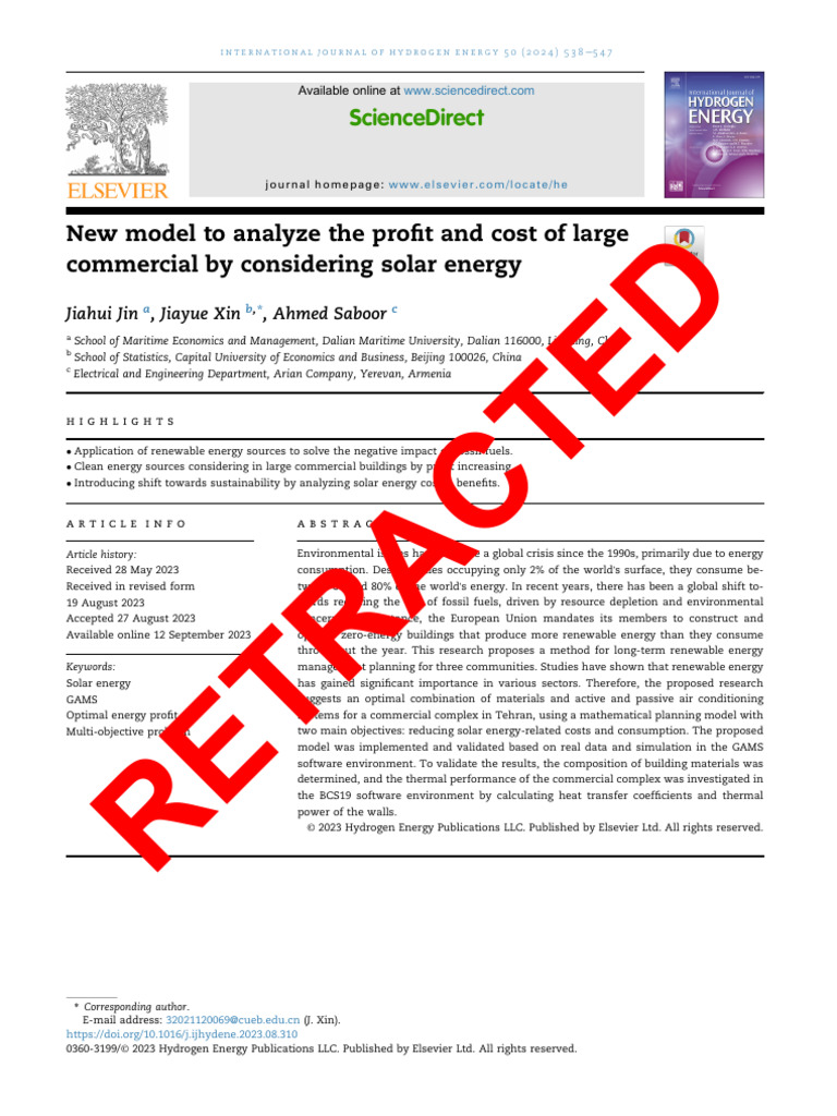 RETRACTED New Model To Analyze The Profit and Cos 2024 International ...
