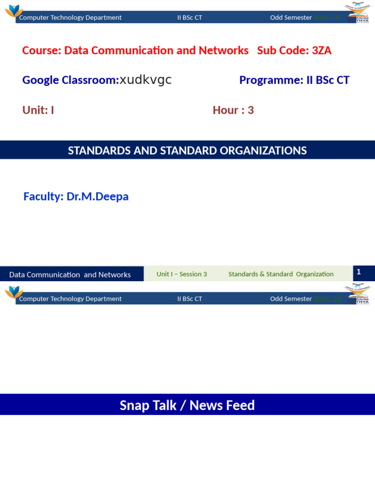 Data Communication Standards Overview | PDF | Standardization ...