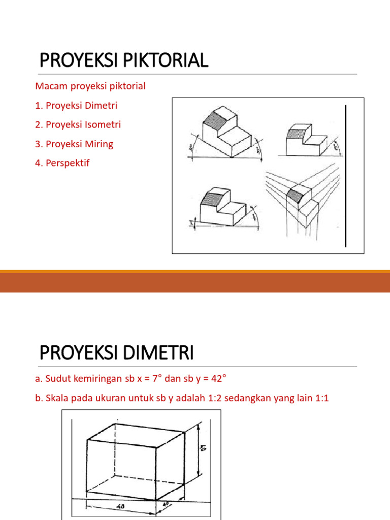 Proyeksi Isometri dalam Gambar Teknik | PDF