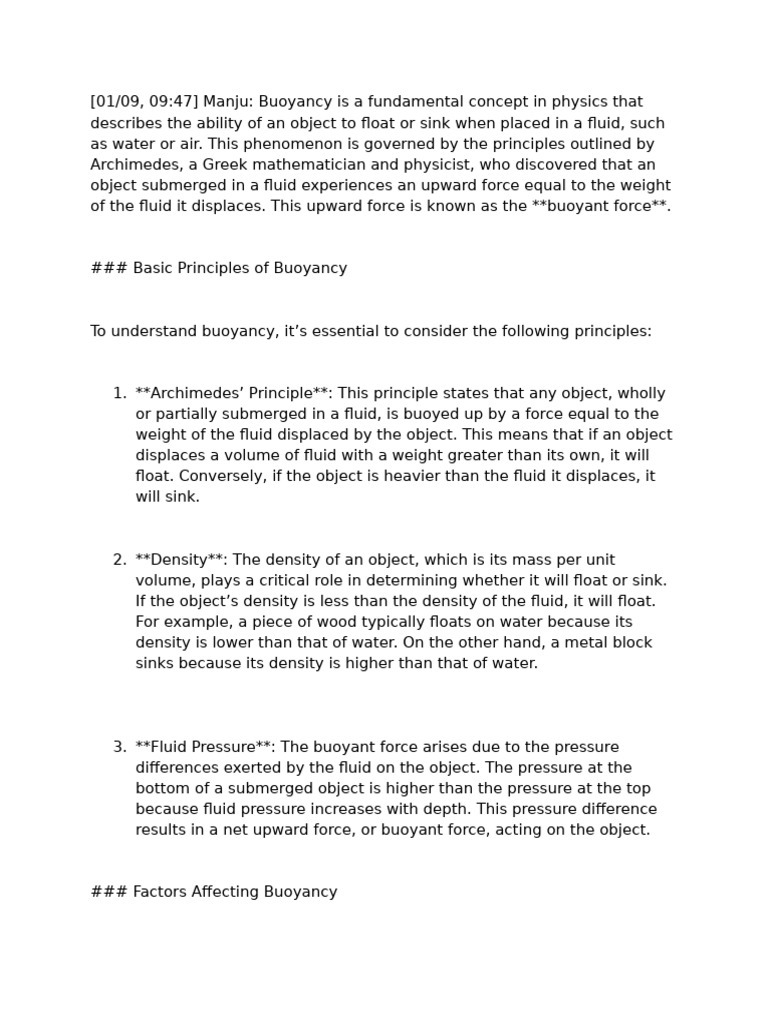 Physics Project On Upthrust and Buoyancy | PDF | Buoyancy | Density