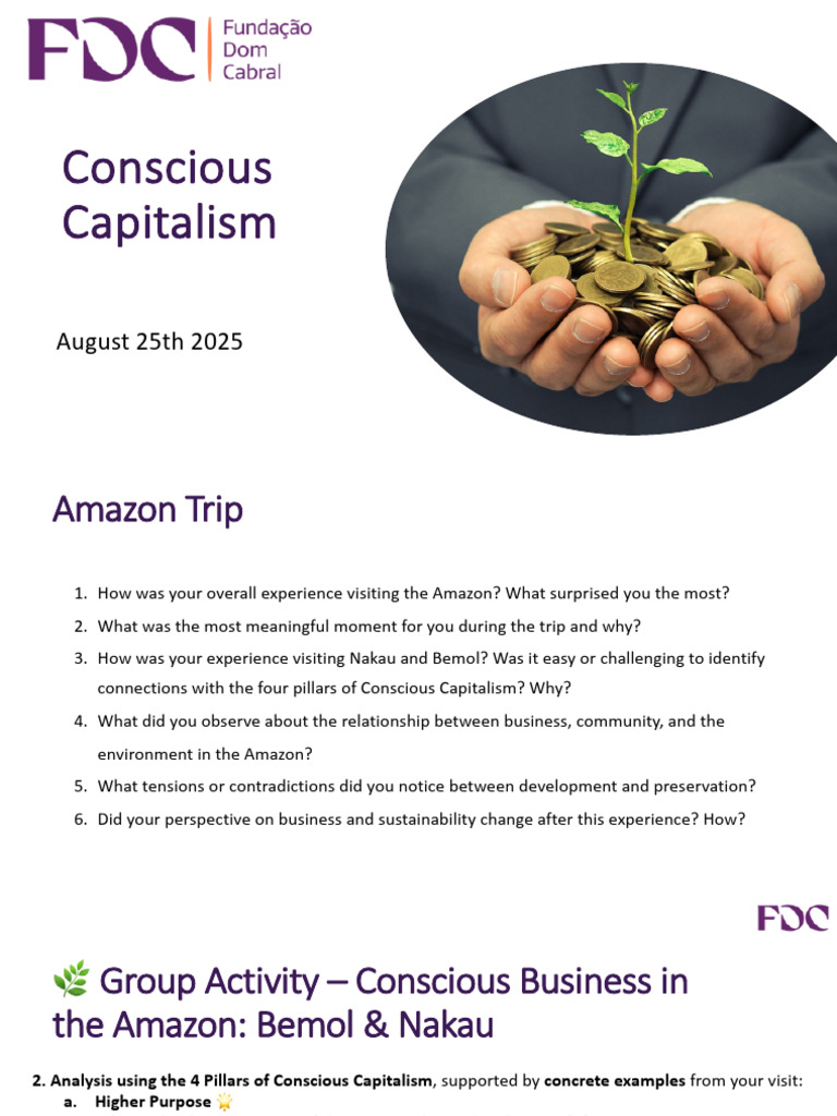 Insights on Conscious Capitalism in Amazon | PDF | Economies | Business ...