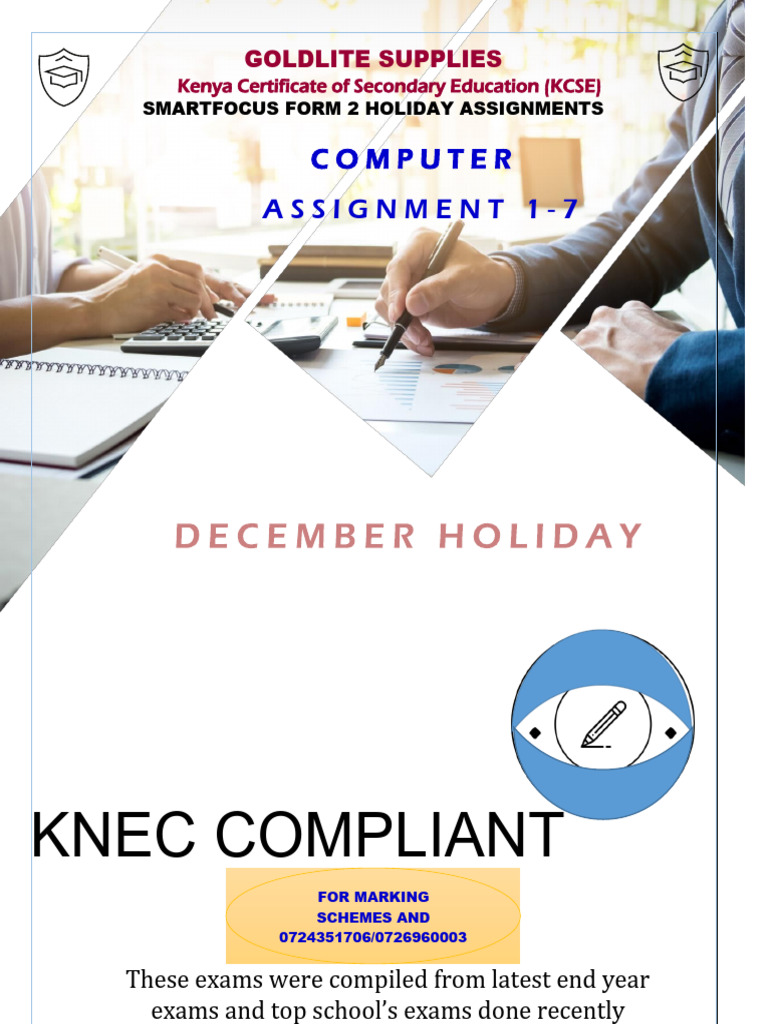KCSE Form 2 Computer Assignments Guide | PDF | Databases | Word Processor