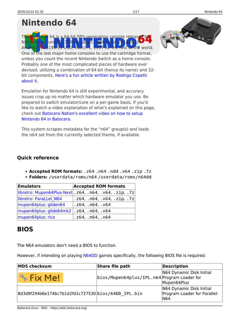 Nintendo 64 | PDF | Texture Mapping | Computing