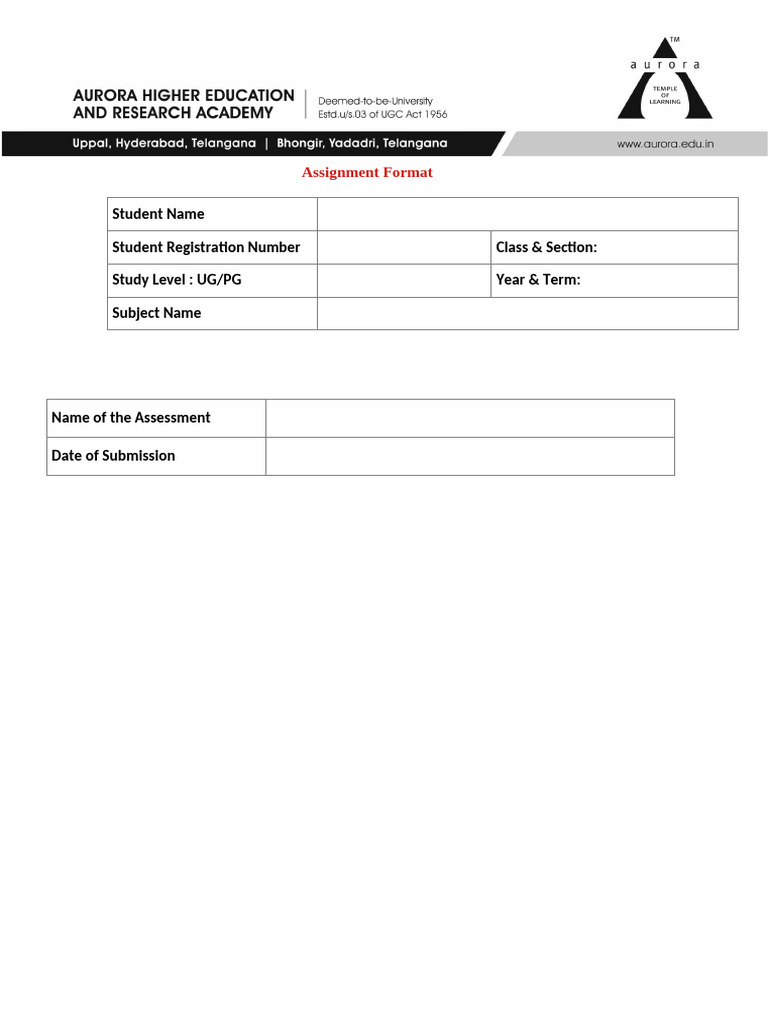 Assignment Submission Guidelines | PDF