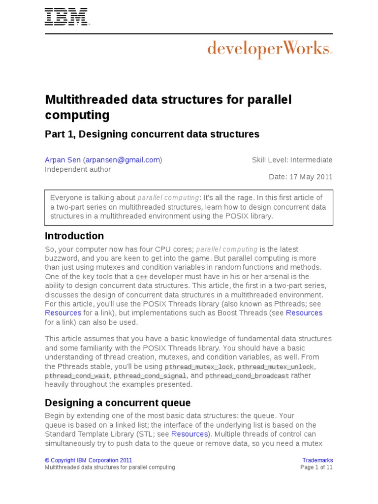 Au Multi Threaded Structures 1 PDF | PDF | Thread (Computing) | Queue ...