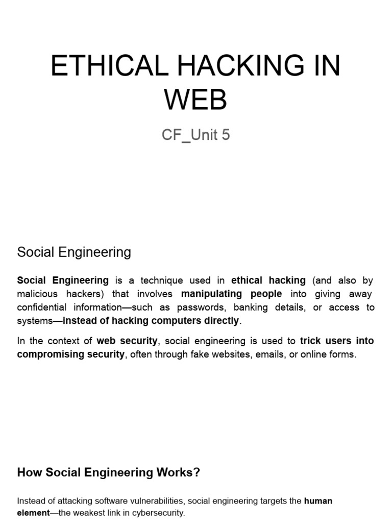 Understanding Social Engineering in Cybersecurity | PDF | Denial Of ...