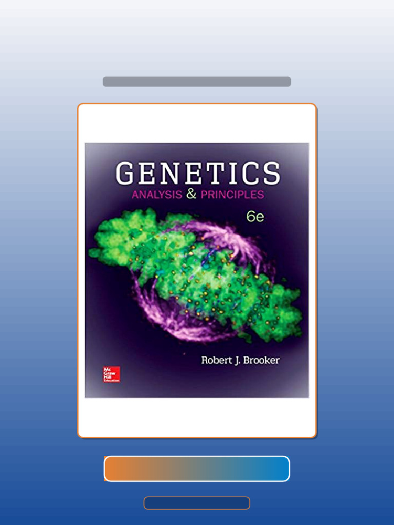 Get PDF of Genetics Analysis and Principles 6th by Brooker | PDF ...