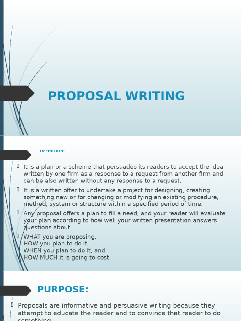 Comprehensive Guide to Proposal Writing | PDF