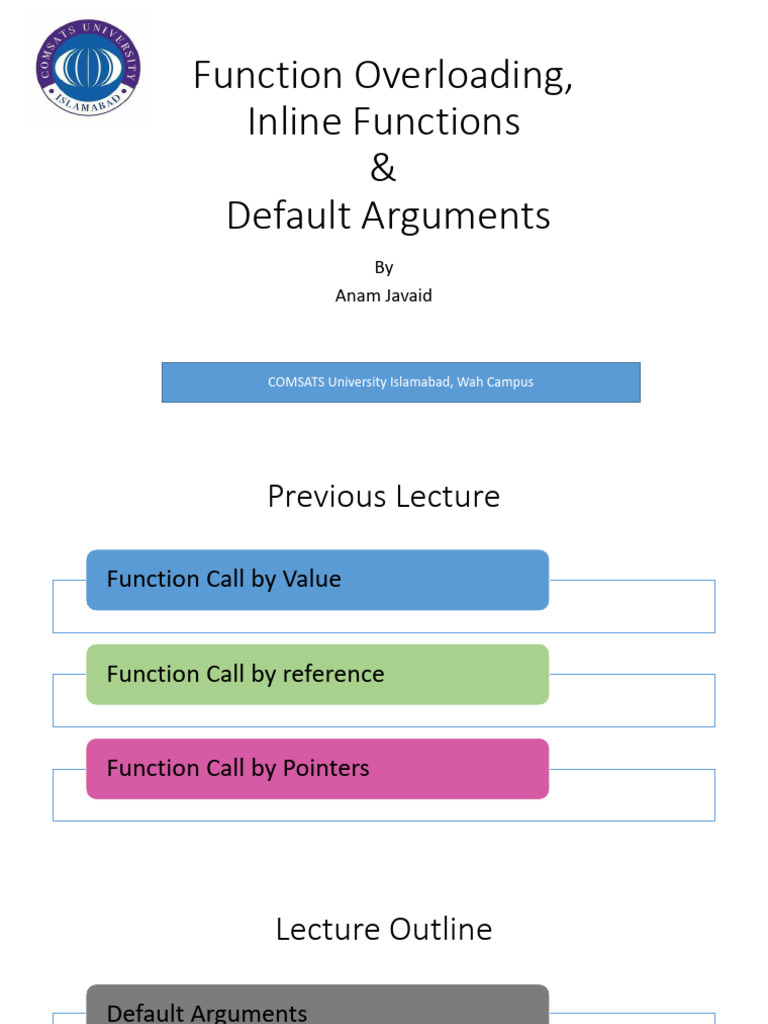 C++ Function Overloading and Defaults | PDF | Parameter (Computer ...