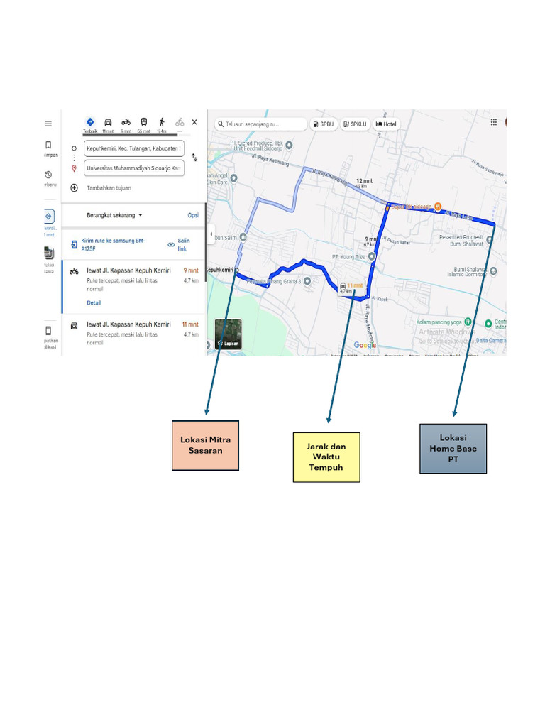 Tangkapan Layar Google Maps Mitra | PDF