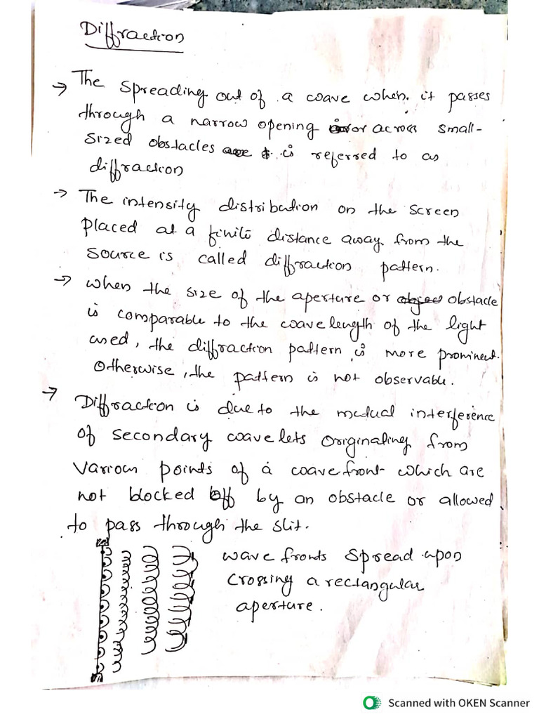 Diffraction Notes | PDF