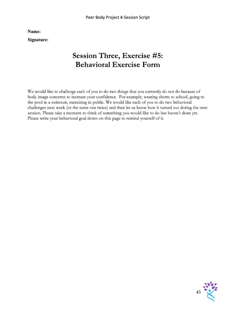 Peer Body Project S3 Exercises | PDF