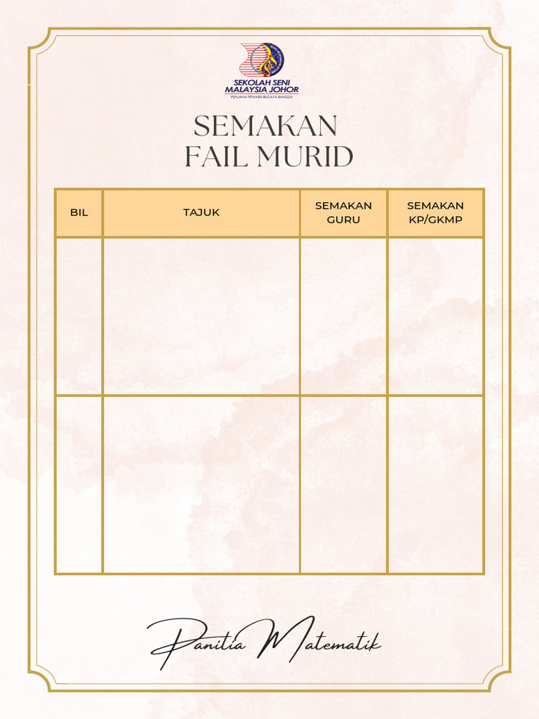Semakan Fail Murid | PDF