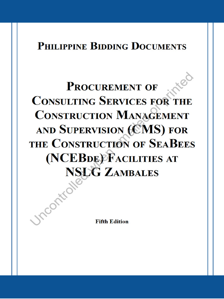 Philippine Bidding Documents for Consulting Services | PDF | Joint ...