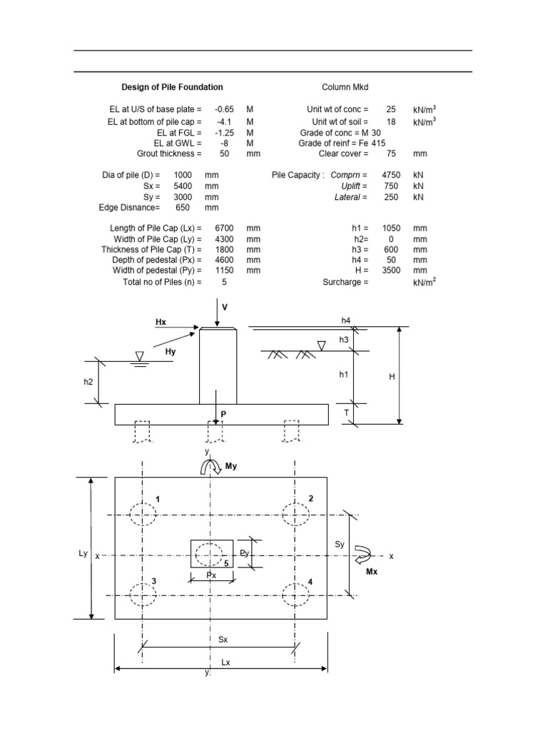 Pile Foundation Design Specifications | PDF | Components | Structural ...