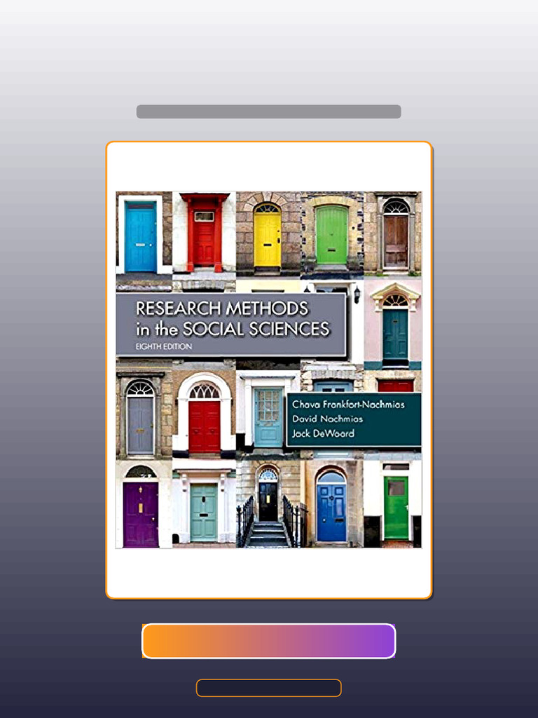 Research Methods in The Social Sciences Eighth Edition Full Version ...