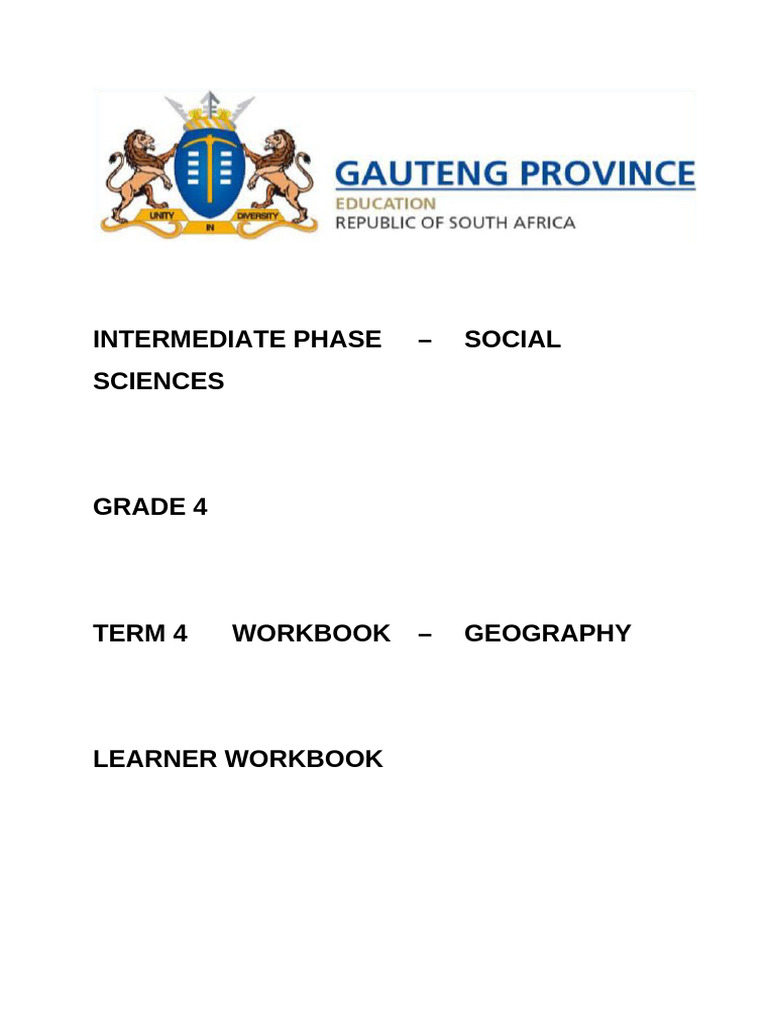 Grade 4 - Term 4 - Geography - Learner Book | PDF | Water | Water Cycle