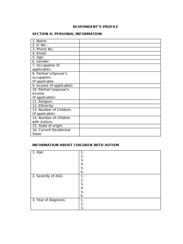 Interview Protocol English | PDF | Happiness | Autism