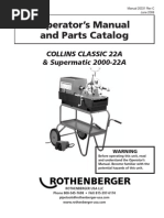 Operator's Manual and Parts Catalog: Collins Classic 22A & Supermatic 2000-22A