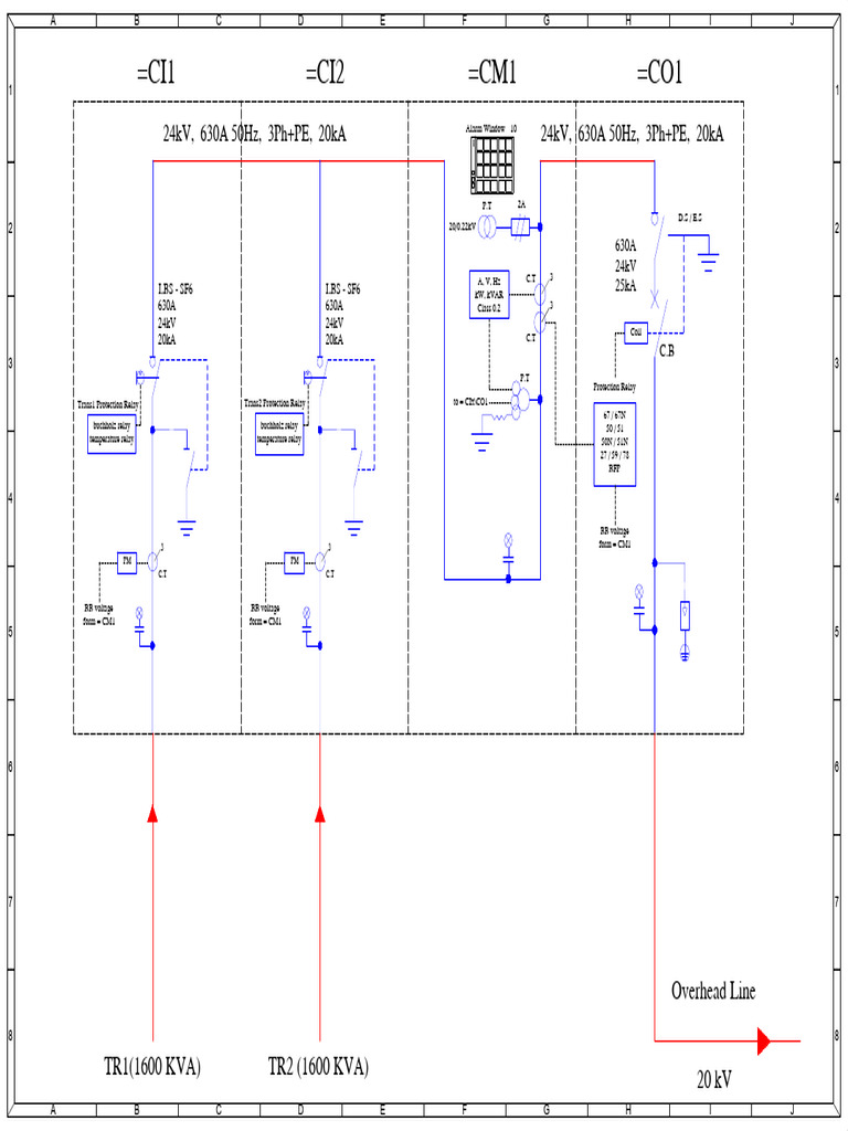 24kV Overhead Line Protection System | PDF | Electricity | Electric Power
