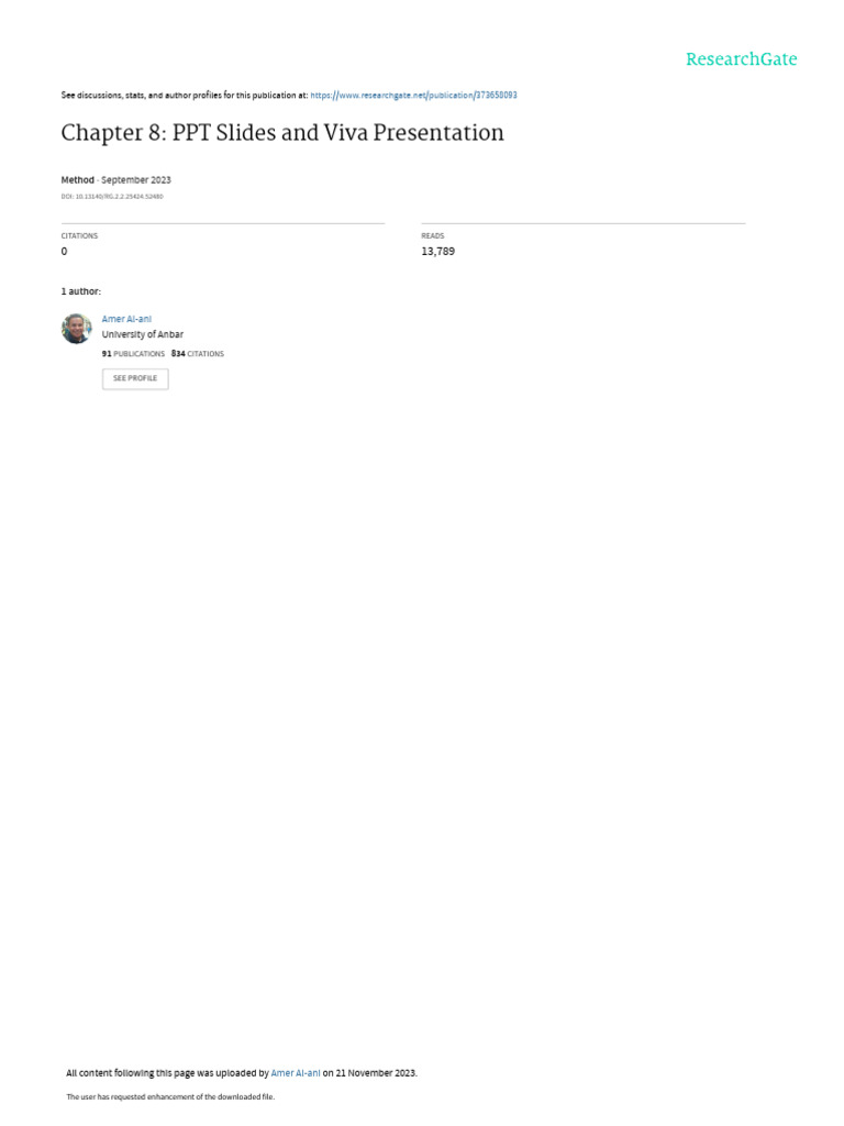 PPT and Viva Presentation Guide | PDF | Microsoft Power Point | Thesis
