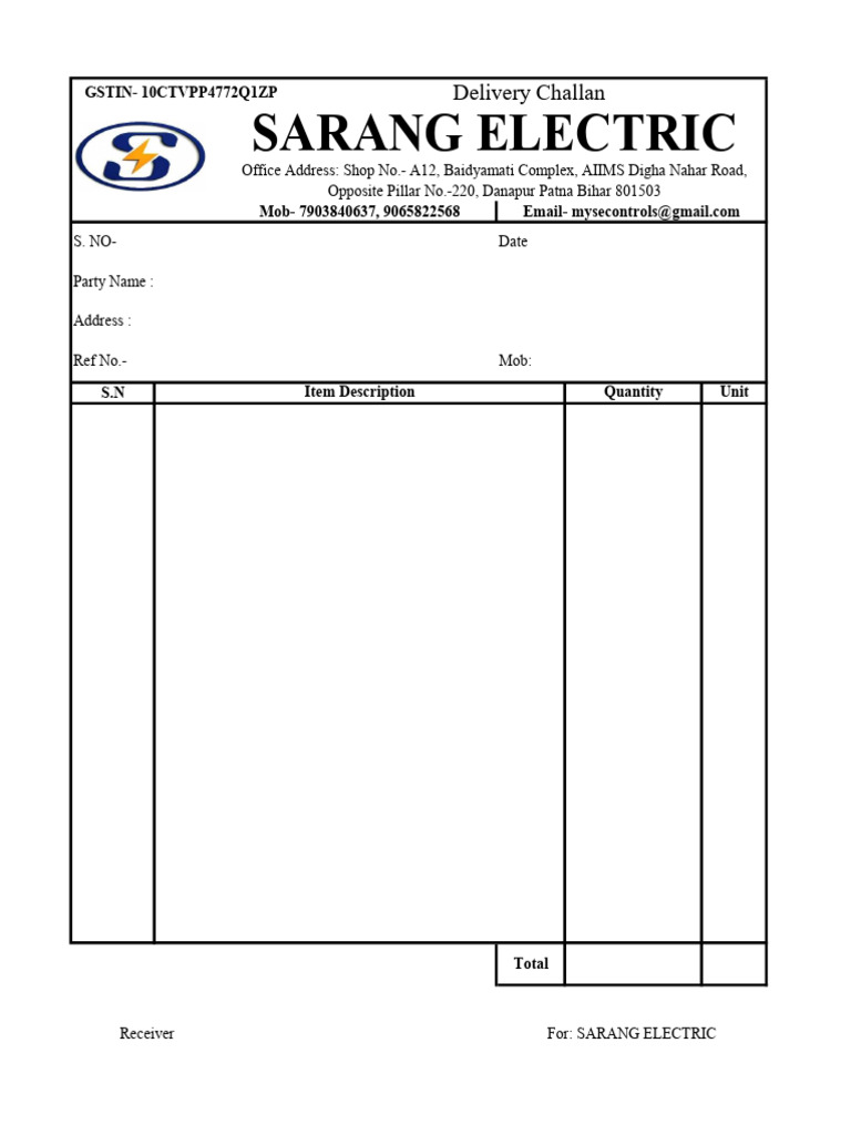 Challan Format | PDF