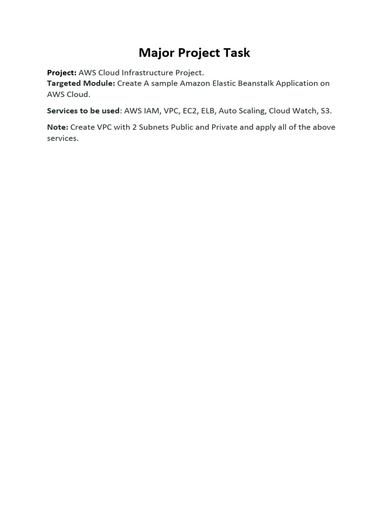 Amazon Web Services - Major Project | PDF