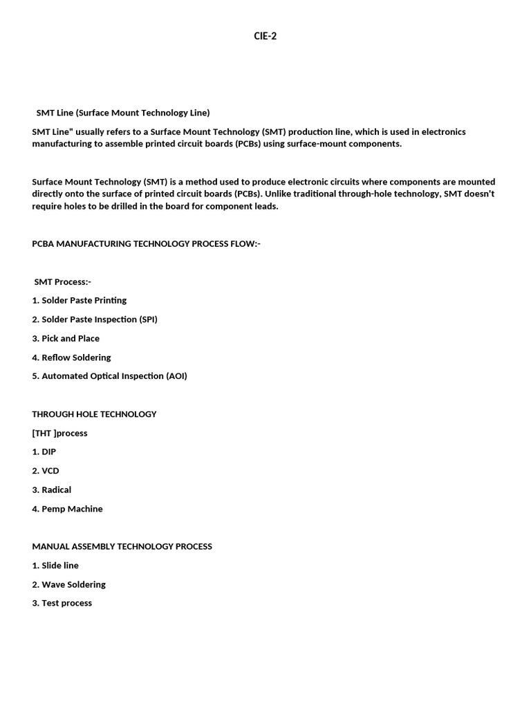 SMT Line Overview and Processes | PDF | Printed Circuit Board | Soldering