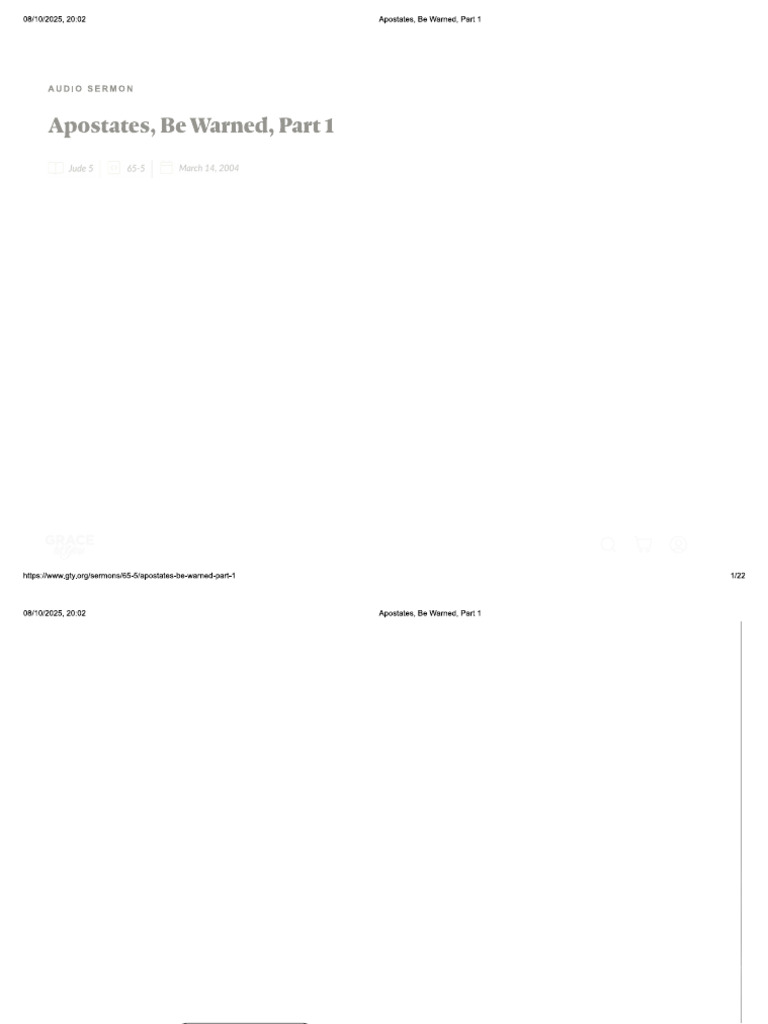 03.apostates, Be Warned 1 | PDF