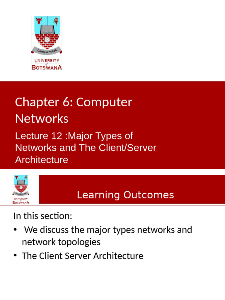 Lecture 12 - Network Types and Client Server Architecture | PDF ...
