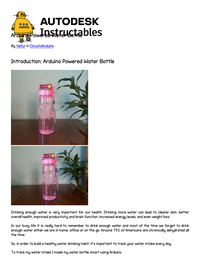 Arduino Smart Water Bottle Project | PDF | Computer Engineering ...
