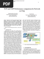 TCP and UDP Performance Comparison in Network On Chip