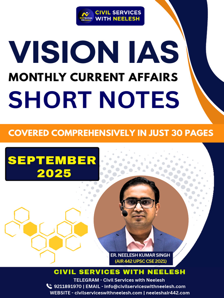 Vision IAS September 2025 Current Affairs | PDF | International ...