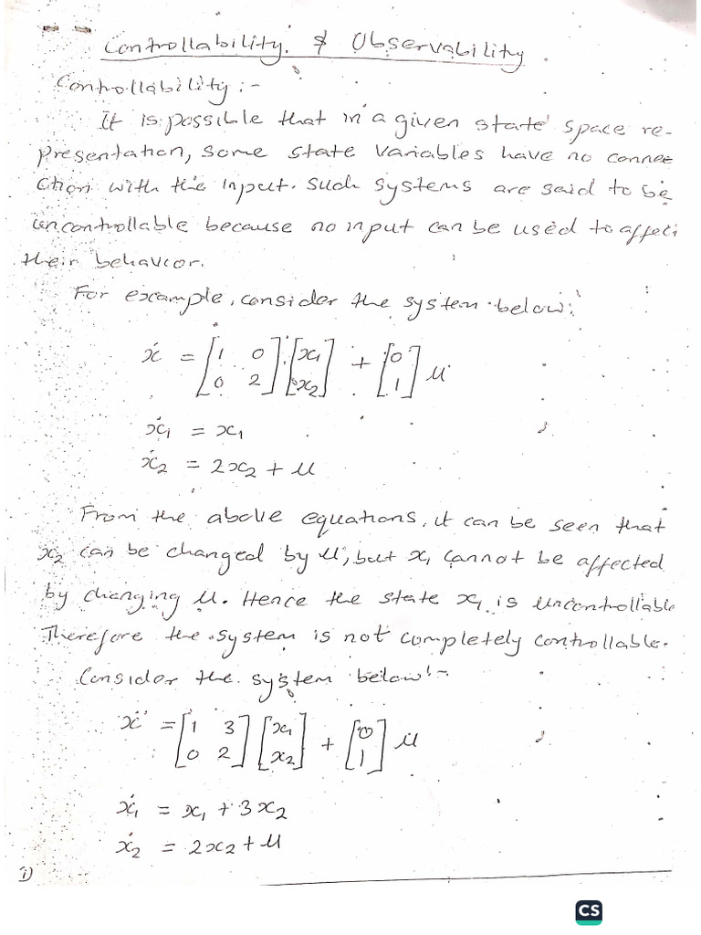Modern Control Lecture 2 | PDF