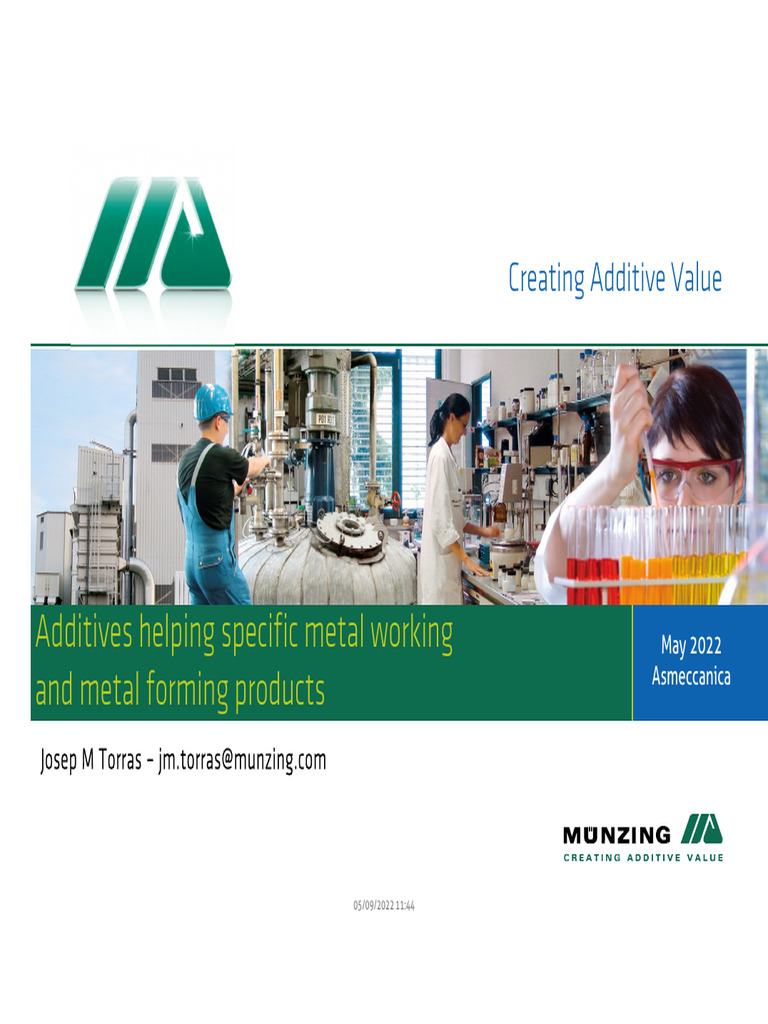 Additives for Metalworking Fluids | PDF | Lubricant | Soft Matter