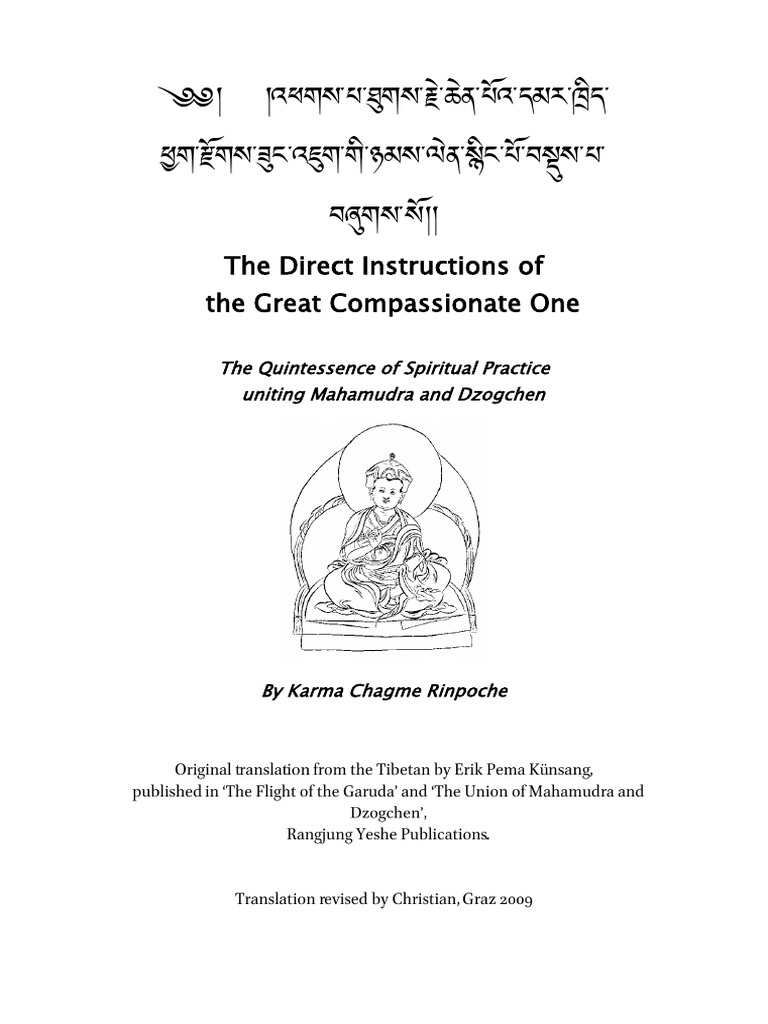 Great Compassionate One's Direct Instructions | PDF